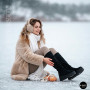 Anna Lucci Platform Suede Boots - Warm Winter Style 203255