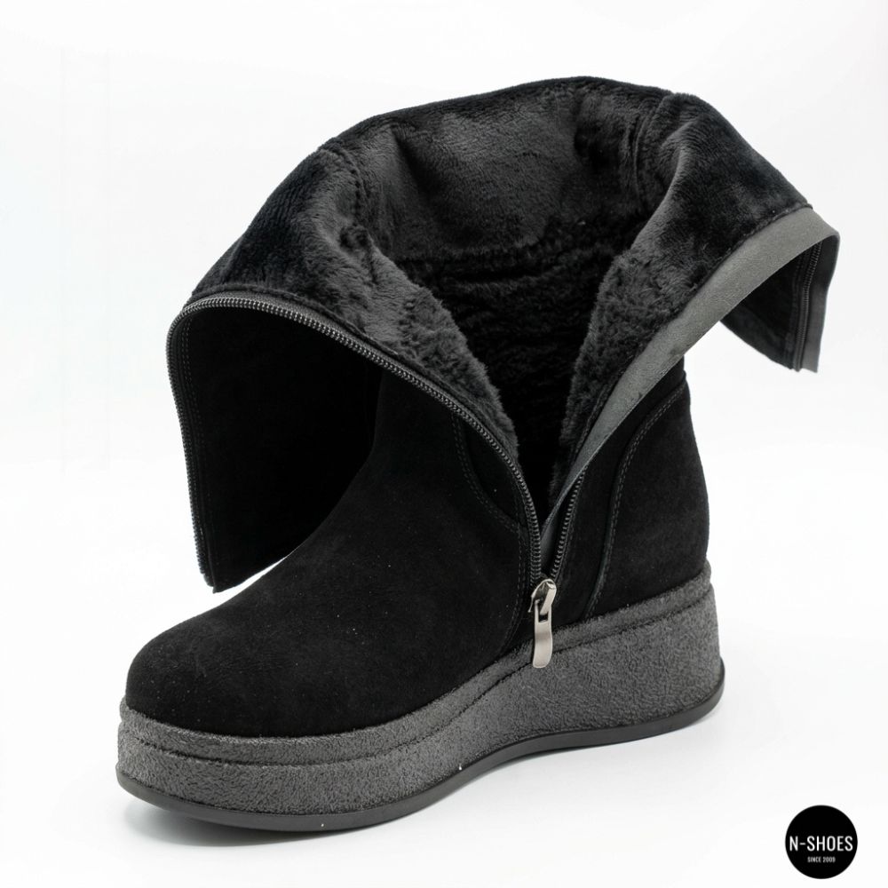 Anna Lucci Platform Suede Boots - Warm Winter Style 203255