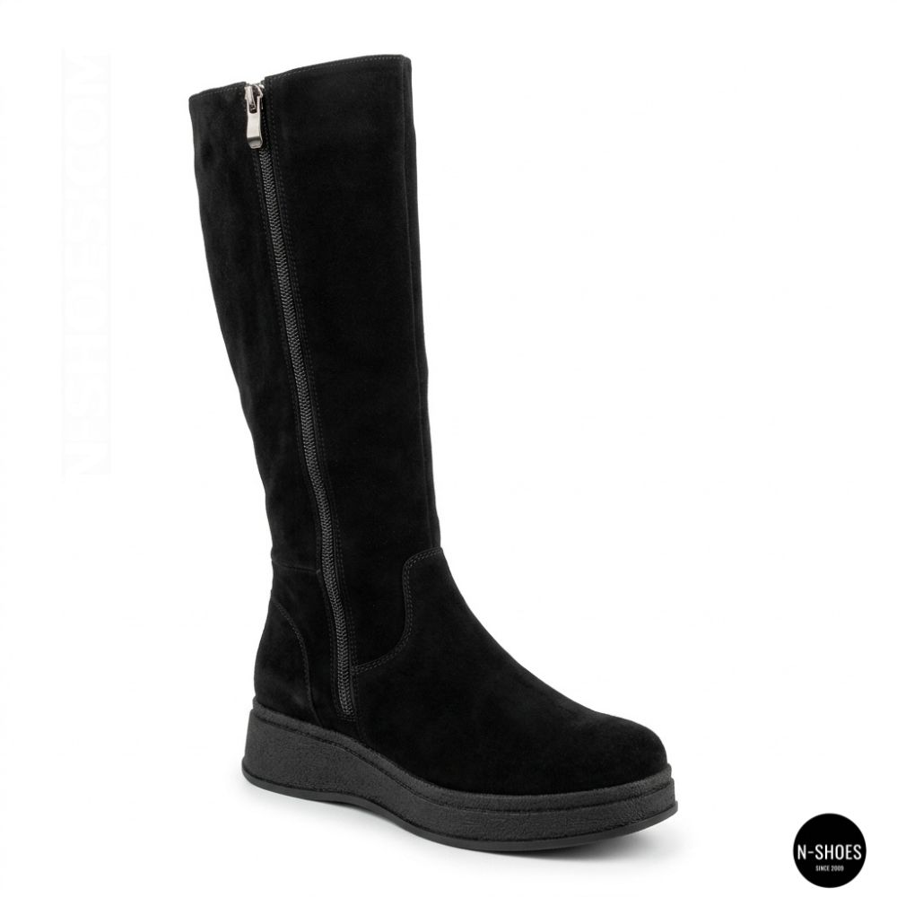 Anna Lucci Platform Suede Boots - Warm Winter Style 203255