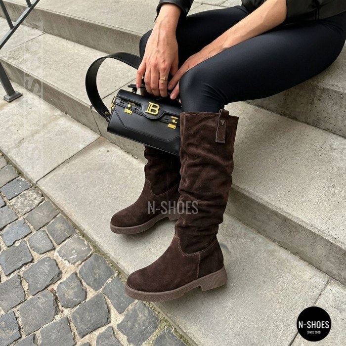 Warm Chocolate Suede Boots Romax Comfort 8181-10v-E 6032