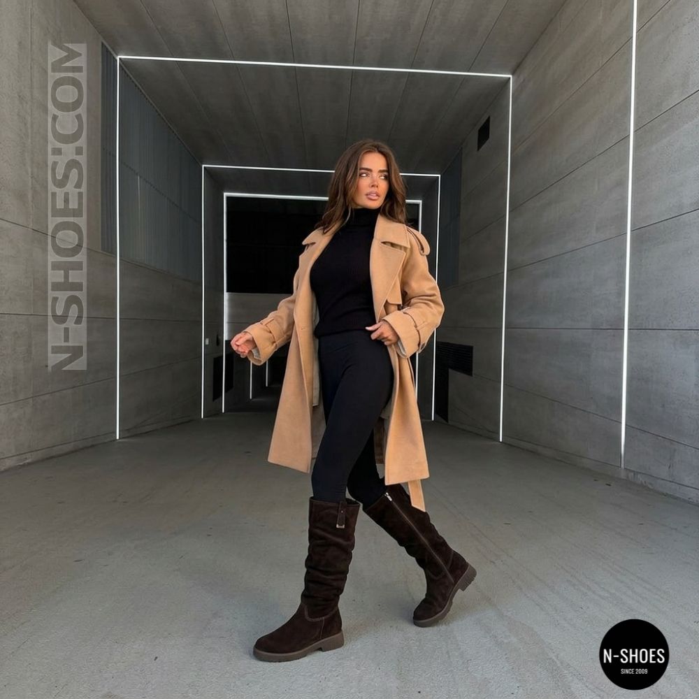 Warm Chocolate Suede Boots Romax Comfort 8181-10v-E 6032