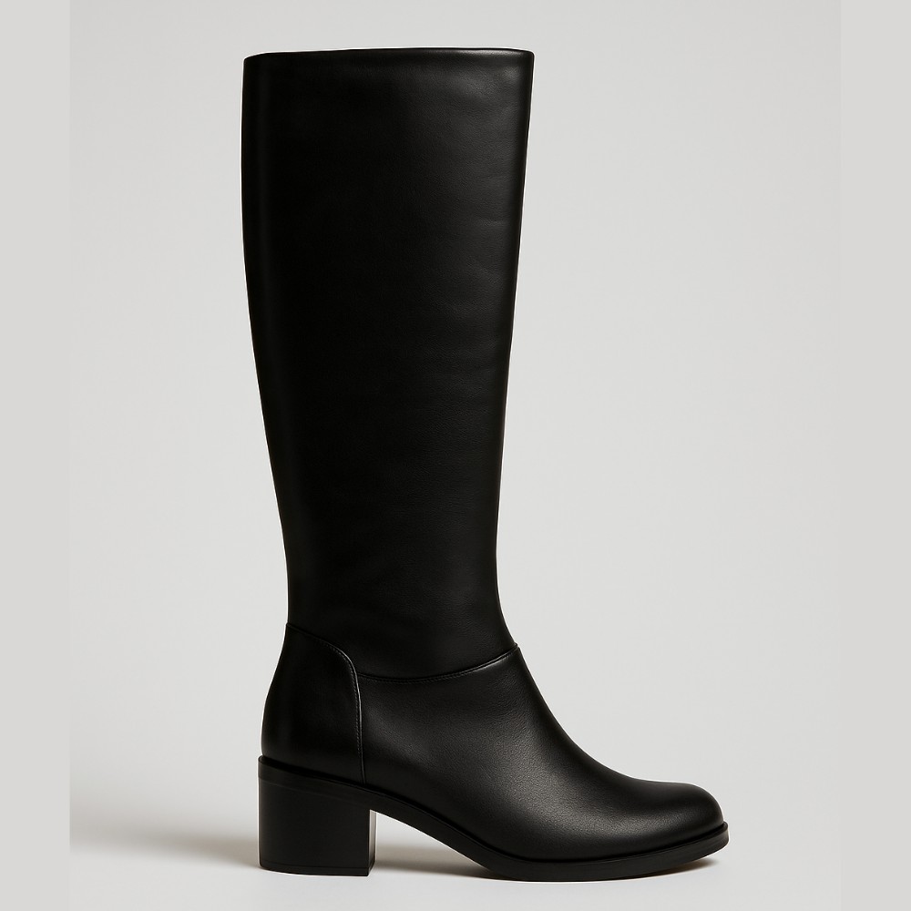 Жіночі демісезонні шкіряні чоботи KOTYL 1387 czarny lico 6033