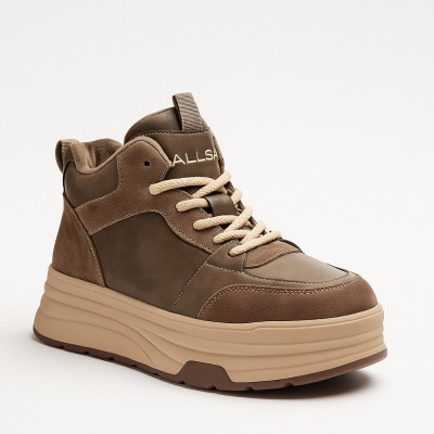 Women's winter sneakers Allsy Lonza 216023 203071 ARB-2B88-8M KHAKI 6034 with a high platform and wool insulation Women's winter sneakers Allsy Lonza 216023 203071 ARB-2B88-8M KHAKI 6034 with a high platform and wool insulation