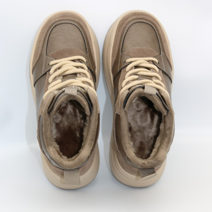 Женские зимние кроссовки Allsy Lonza 216023 203071 ARB-2B88-8M KHAKI 6034 хаки, высокая