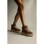 Жіночі зимові кросівки Allsy Lonza 203071 ARB-2B88-8M KHAKI 6034 хакі, висока платформа, вовняний утеплювач