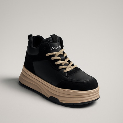 Women's winter sneakers Allsy Lonza 216022 203062 ARB-2B88-8M, BLACK 6035 black with wool insulation Women's winter sneakers Allsy Lonza 216022 203062 ARB-2B88-8M, BLACK 6035 black with wool insulation