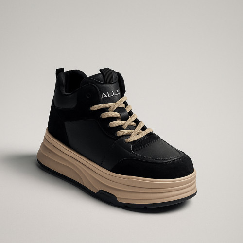 Women's winter sneakers Allsy Lonza 203062 ARB-2B88-8M, BLACK 6035 black with wool insulation