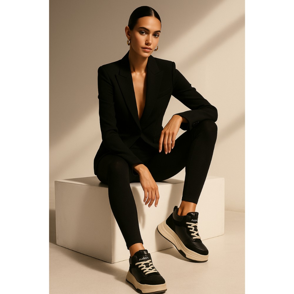 Жіночі зимові кросівки Allsy Lonza 203062 BLACK 6035 чорні, вовняна підкладка