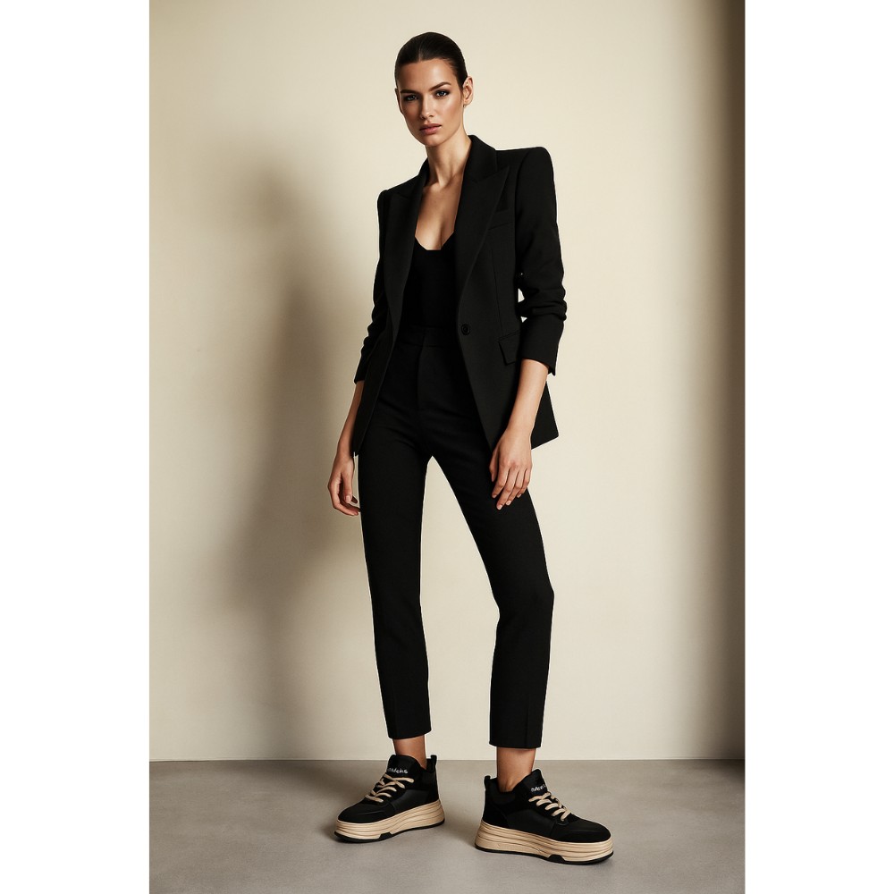 Жіночі зимові кросівки Allsy Lonza 203062 BLACK 6035 чорні, вовняна підкладка