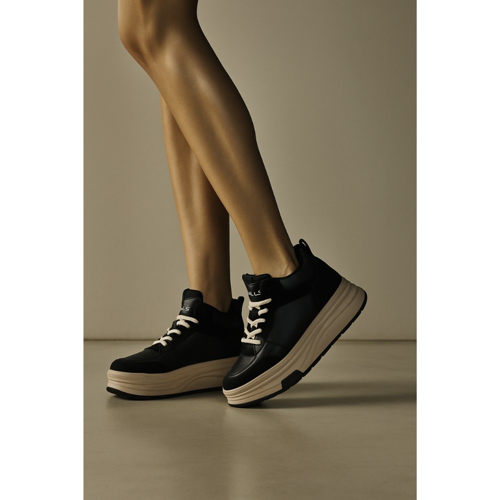 Жіночі зимові кросівки Allsy Lonza 203062 BLACK 6035 чорні, вовняна підкладка