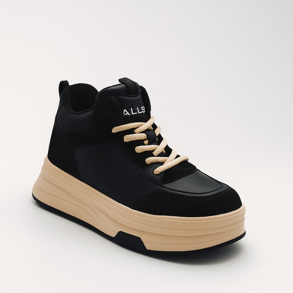 Жіночі зимові кросівки Allsy Lonza 203062 BLACK 6035 чорні, вовняна підкладка
