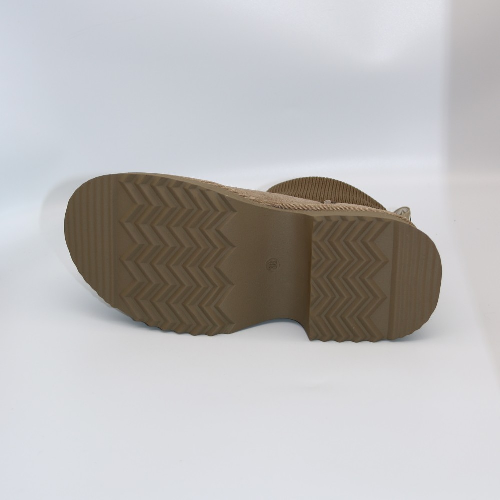 Жіночі зимові уггі Allsy Lonza на підборах, бежеві 204973 201672 8752-2 KHAKI 6036