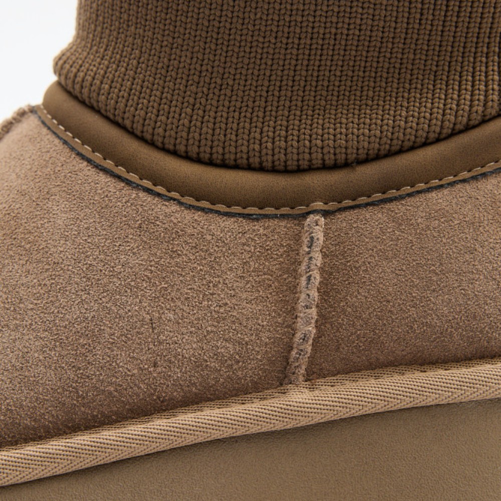 Жіночі зимові уггі Allsy Lonza на підборах, бежеві 204973 201672 8752-2 KHAKI 6036