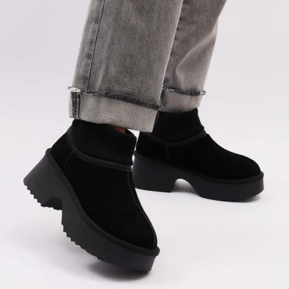 Жіночі зимові уггі на підборах Allsy Lonza 204971 201669 8752-1 BLACK 6037 з вовняним утеплювачем