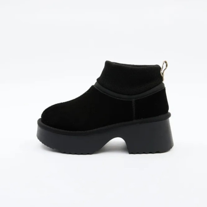 Женские зимние угги Allsy Lonza 204971 201669 8752-1 BLACK 6037 с шерстяным утеплителем