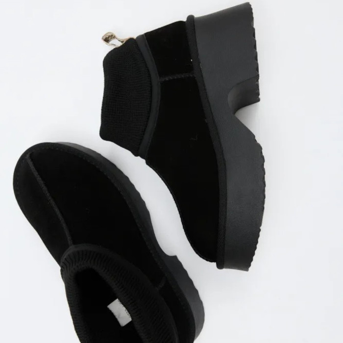 Женские зимние угги Allsy Lonza 204971 201669 8752-1 BLACK 6037 с шерстяным утеплителем