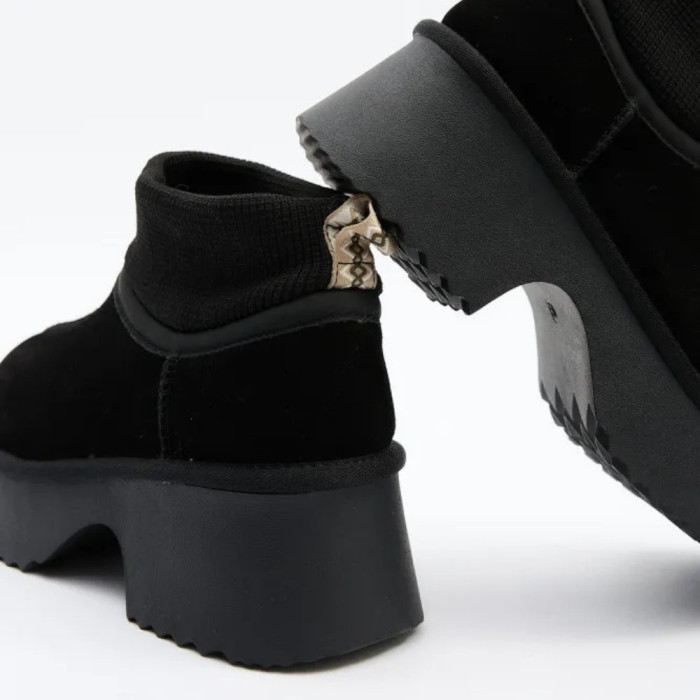 Женские зимние угги Allsy Lonza 204971 201669 8752-1 BLACK 6037 с шерстяным утеплителем