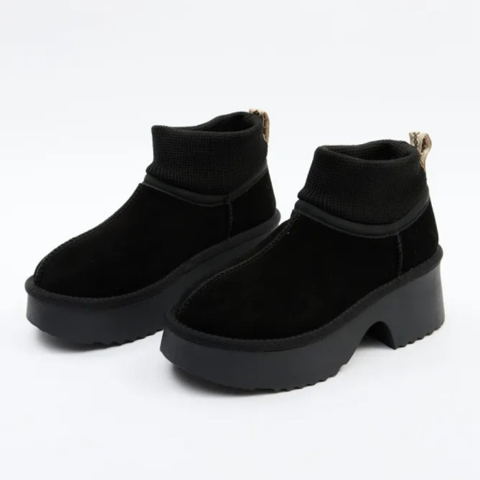 Женские зимние угги Allsy Lonza 204971 201669 8752-1 BLACK 6037 с шерстяным утеплителем