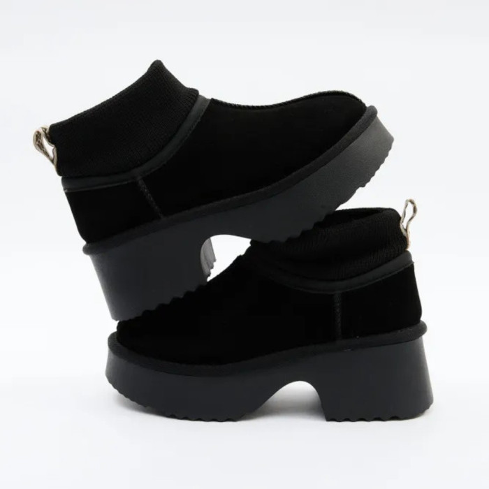 Женские зимние угги Allsy Lonza 204971 201669 8752-1 BLACK 6037 с шерстяным утеплителем