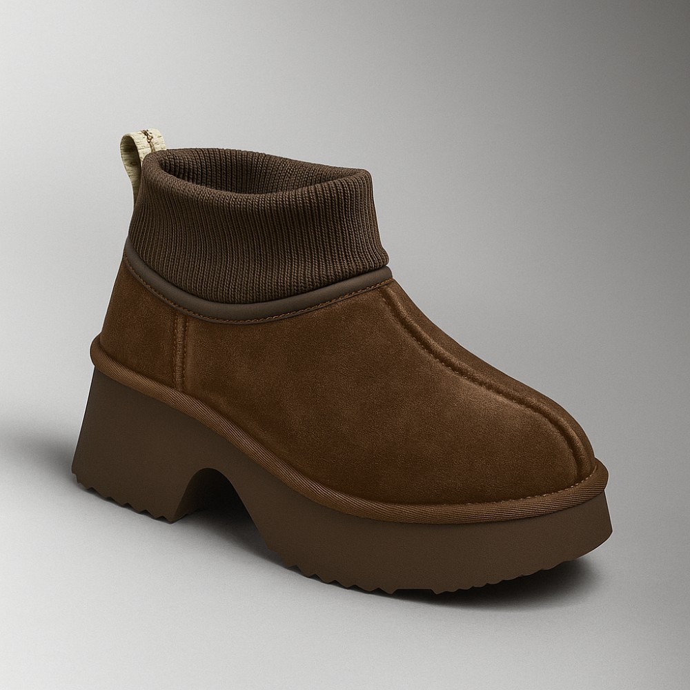 Жіночі зимові уггі на підборах Allsy Lonza 204972 201676 8752-3 BROWN 6038