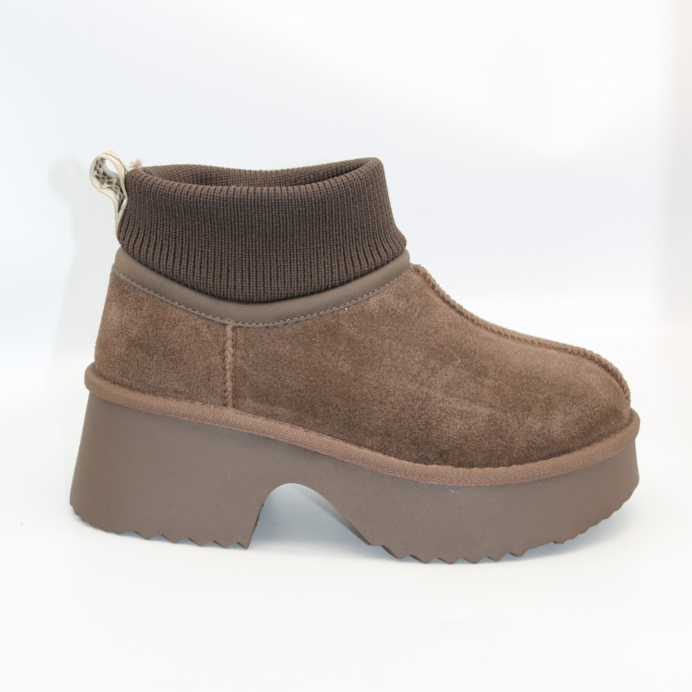 Жіночі зимові уггі на підборах Allsy Lonza 204972 201676 8752-3 BROWN 6038