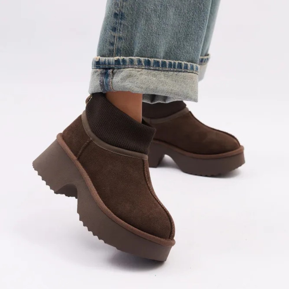 Жіночі зимові уггі на підборах Allsy Lonza 204972 201676 8752-3 BROWN 6038