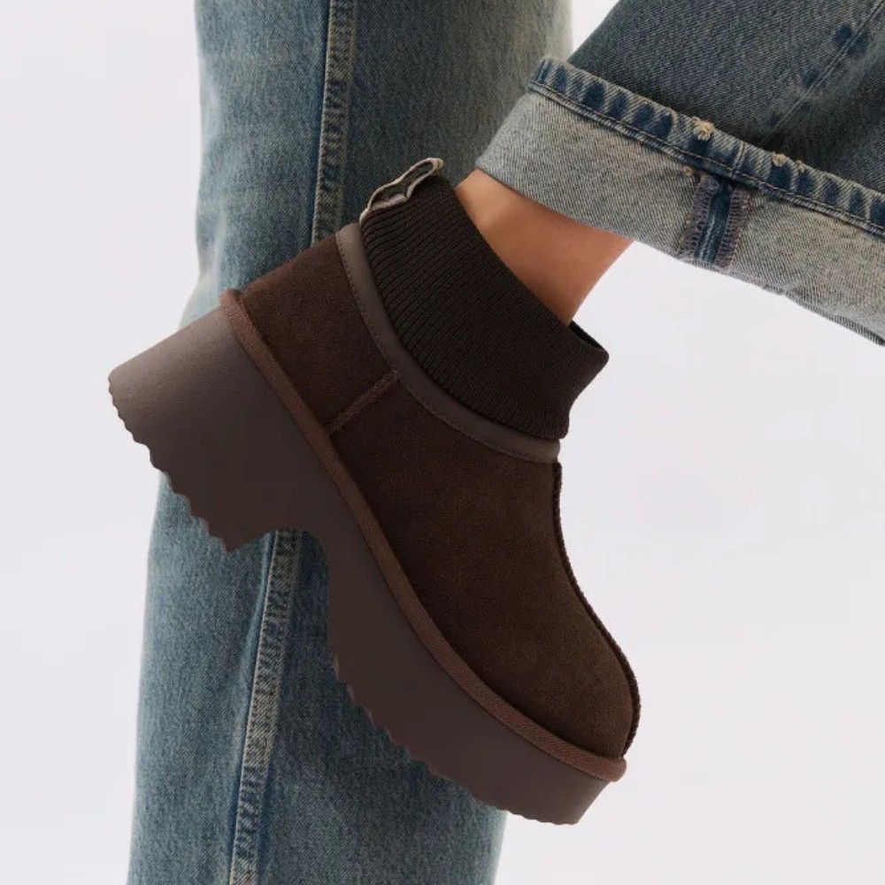 Жіночі зимові уггі на підборах Allsy Lonza 204972 201676 8752-3 BROWN 6038