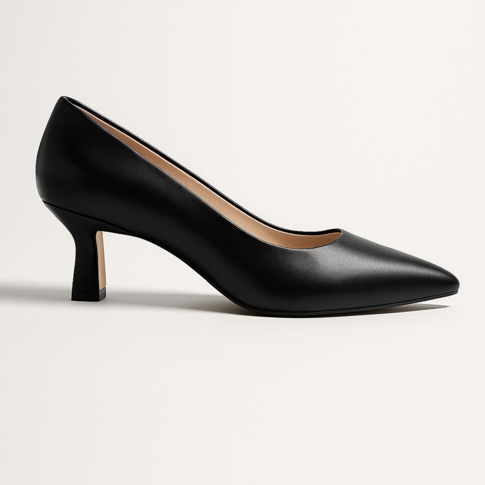 Жіночі класичні туфлі на французькому підборі Kaniowski K-0380-01-KR CZARNY 6040 з натуральної шкіри