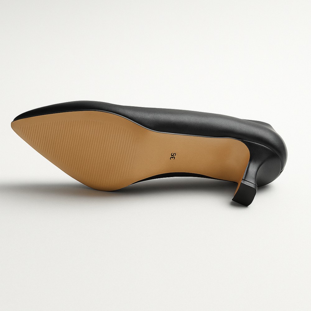 Жіночі класичні туфлі на французькому підборі Kaniowski K-0380-01-KR CZARNY 6040 з натуральної шкіри