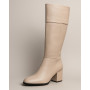 Жіночі бежеві демісезонні чоботи на підборах Kaniowski K-3451-0268 PECZARKE 6041 - натуральна шкіра