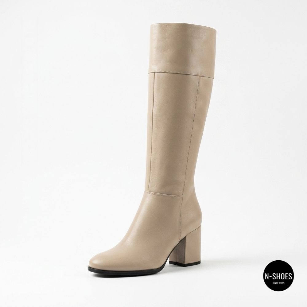 Kaniowski K-3451-0268: Elegant Beige Leather Boots