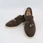 Женские замшевые лоферы Loro Piana Summer Charms Walk, шоколад - 206182 206182 1098ТZ-E 340-3041-36 C 6043