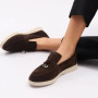 Женские замшевые лоферы Loro Piana Summer Charms Walk, шоколад - 206182 206182 1098ТZ-E 340-3041-36 C 6043