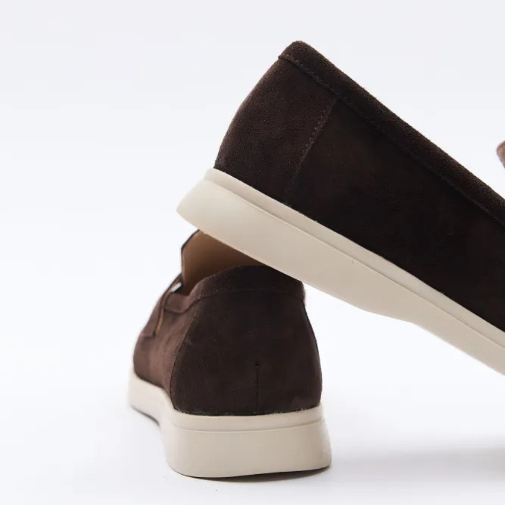 Женские замшевые лоферы Loro Piana Summer Charms Walk, шоколад - 206182 206182 1098ТZ-E 340-3041-36 C 6043