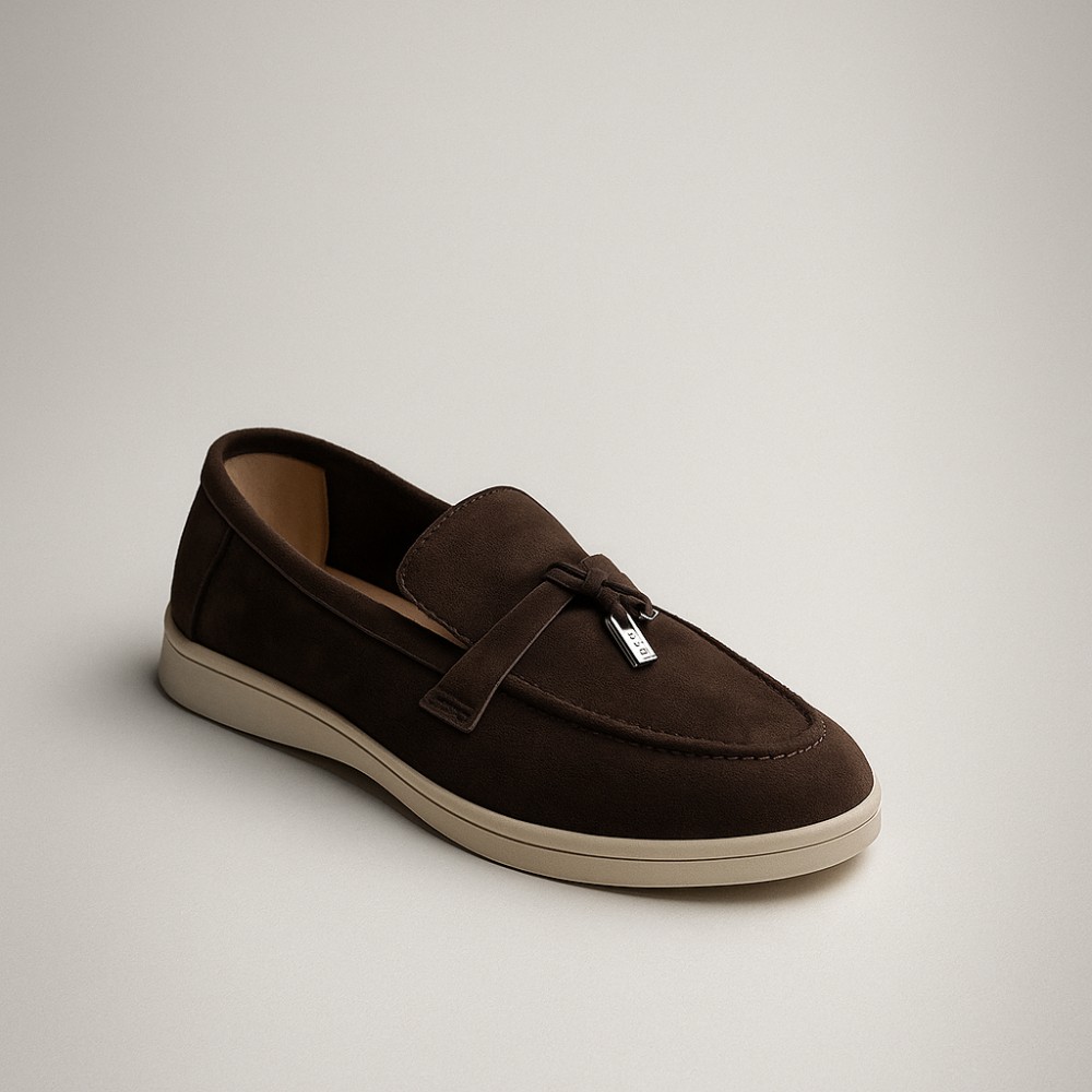 Женские замшевые лоферы Loro Piana Summer Charms Walk, шоколад - 206182 206182 1098ТZ-E 340-3041-36 C 6043