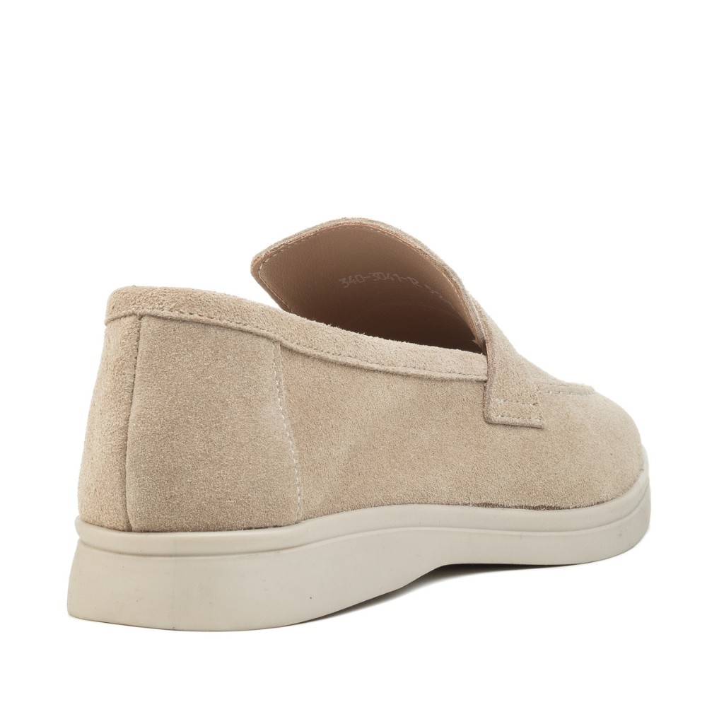 Жіночі лофери Loro Piana Summer Charms Walk, бежеві, замша - 206180 1098TZ-A 340-3041-11 C 6044