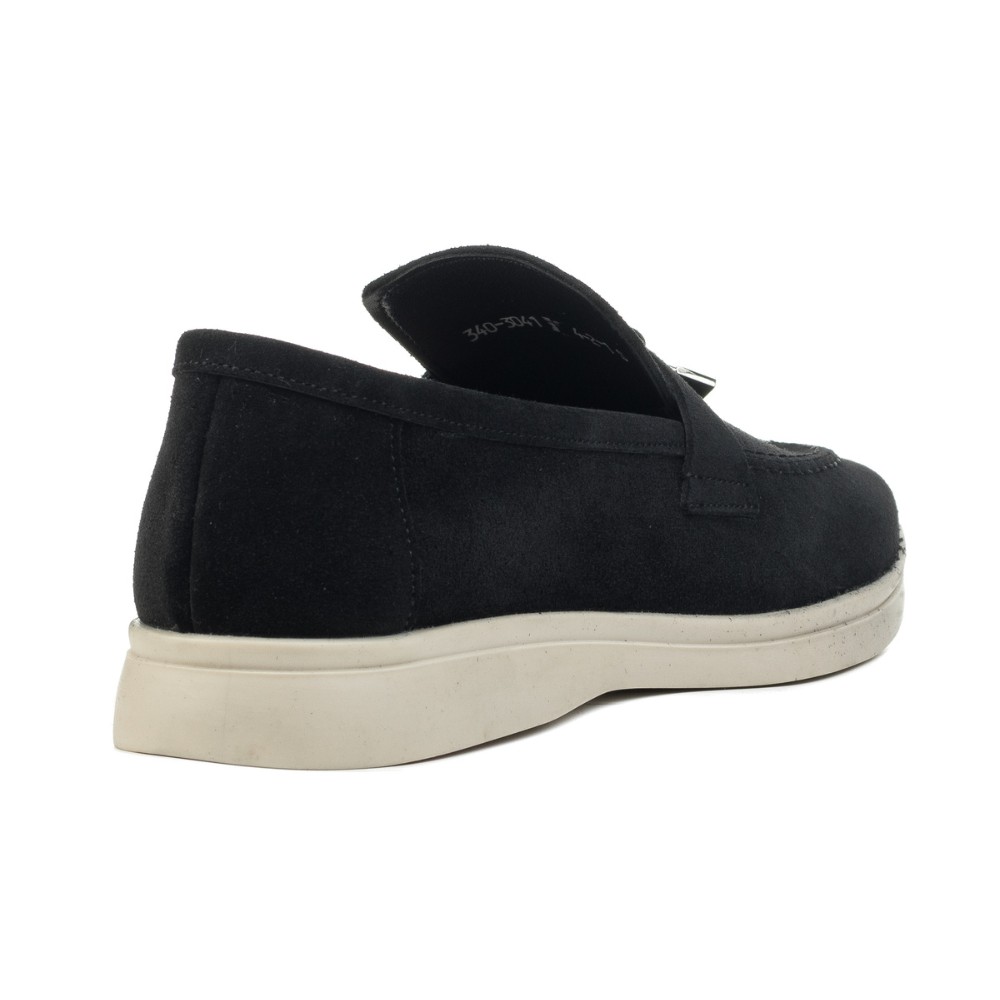 Жіночі замшеві лофери Loro Piana Summer Charms Walk, чорні - 206179 1098ТZ 340-3041 C 6045