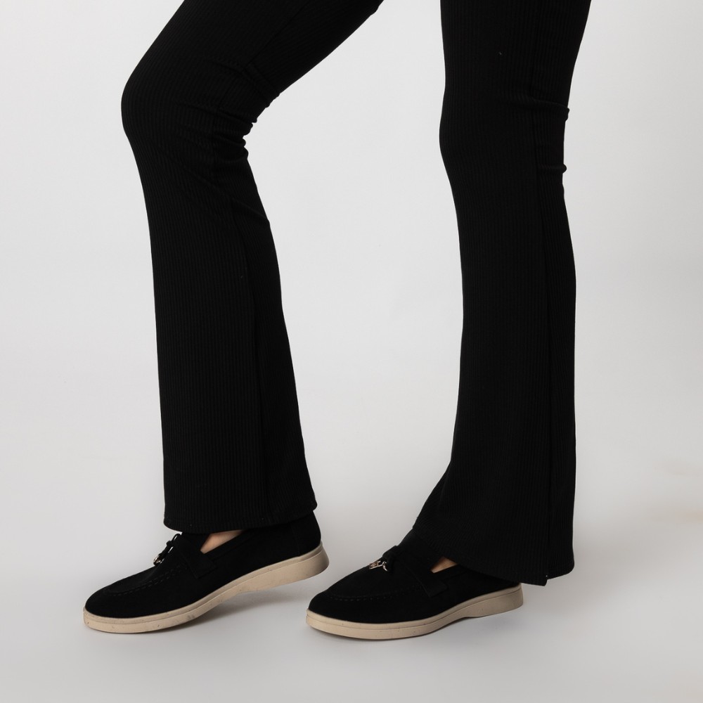 Жіночі замшеві лофери Loro Piana Summer Charms Walk, чорні - 206179 1098ТZ 340-3041 C 6045