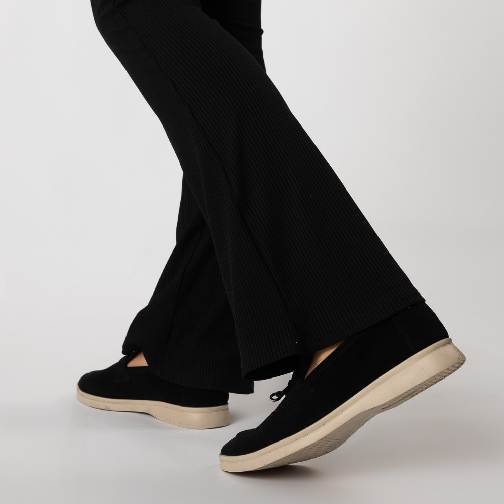 Жіночі замшеві лофери Loro Piana Summer Charms Walk, чорні - 206179 1098ТZ 340-3041 C 6045