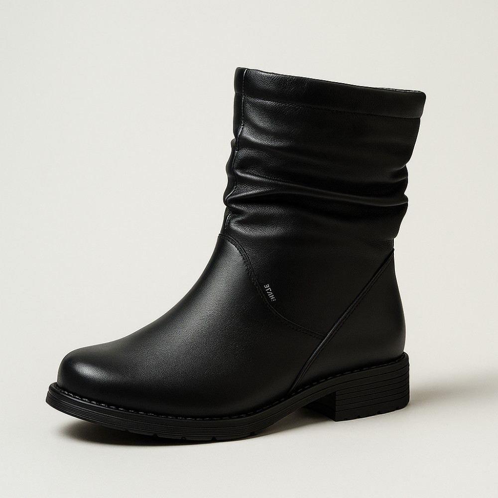 Жіночі зимові черевики AXEL (Польща) 4470 CZARNY 6046: натуральна шкіра, вовняне утеплення