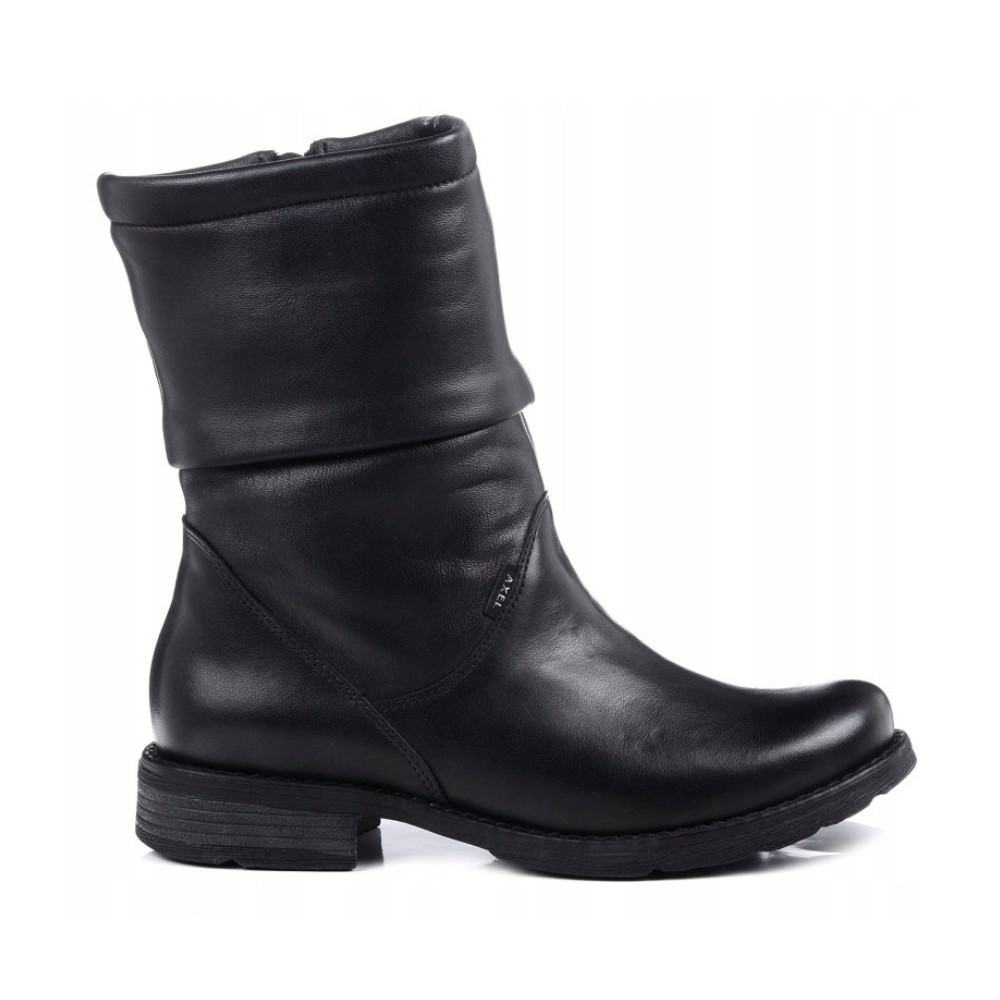 Жіночі зимові черевики AXEL (Польща) 4470 CZARNY 6046: натуральна шкіра, вовняне утеплення