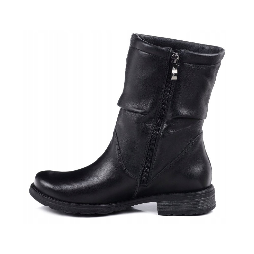Жіночі зимові черевики AXEL (Польща) 4470 CZARNY 6046: натуральна шкіра, вовняне утеплення
