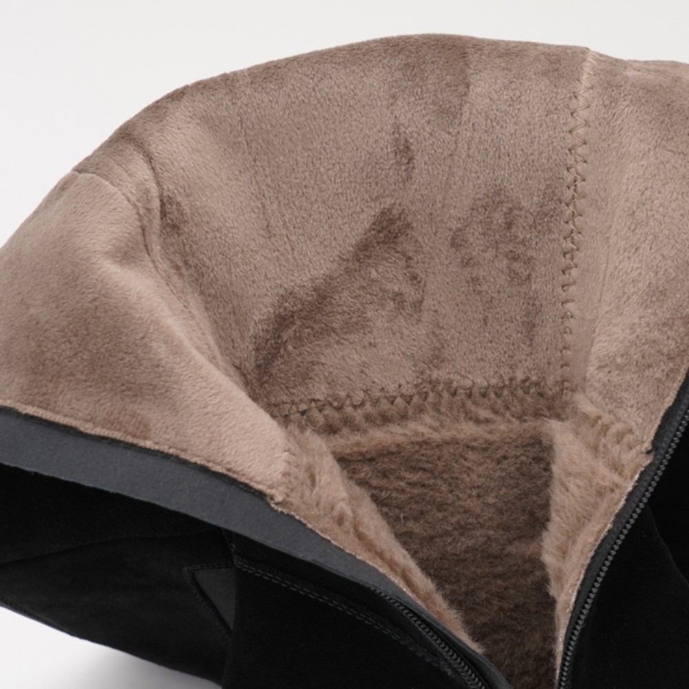 Замшеві ботфорти Anna Lucci 203257 MX1088-3 BLACK 6047 на платформі, утеплення єврозима