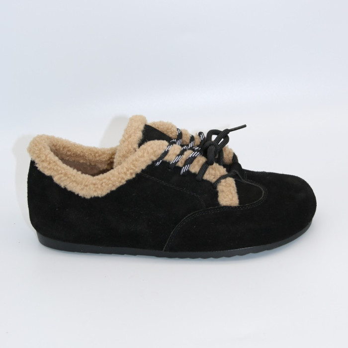Женские зимние чёрные кеды Anna Lucci 205040 202454 205152 jnm556a black 6048 с мехом,