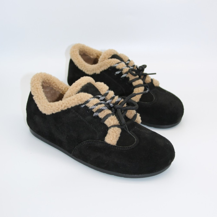 Женские зимние чёрные кеды Anna Lucci 205040 202454 205152 jnm556a black 6048 с мехом,