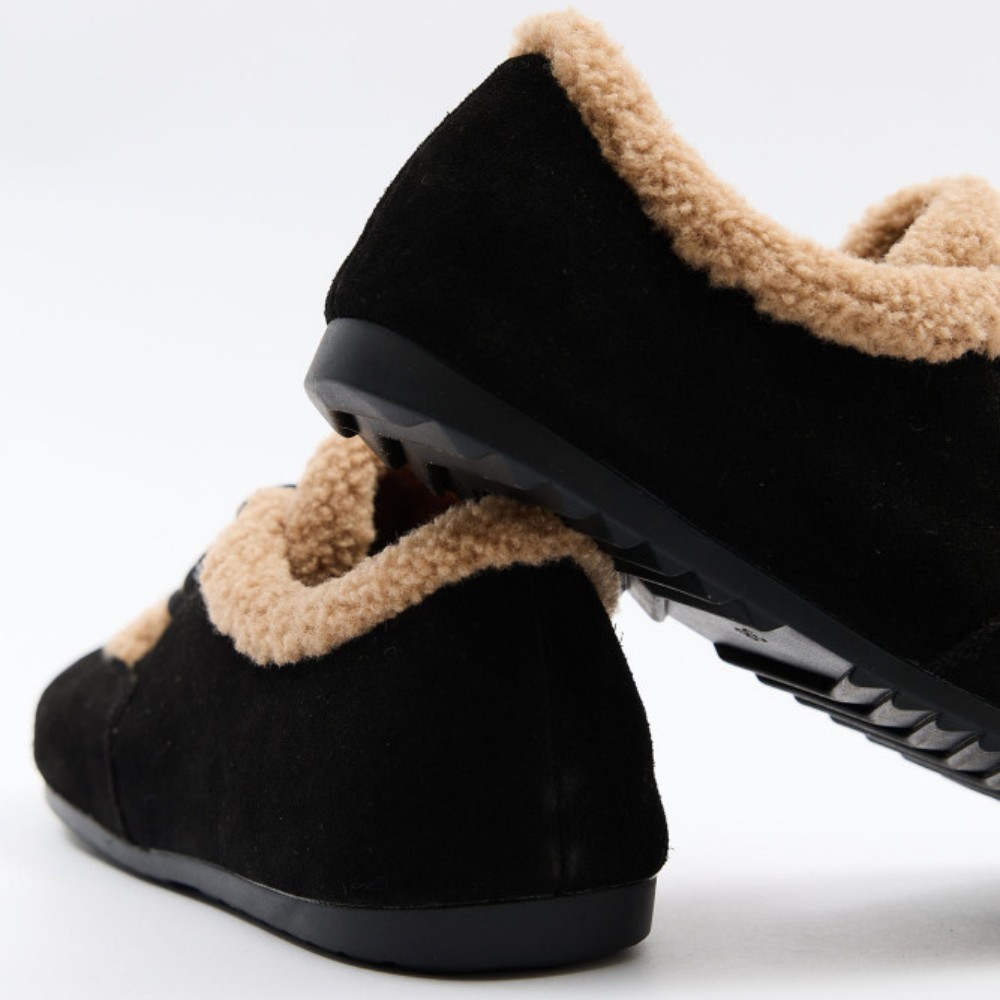 Жіночі зимові чорні кеди Anna Lucci 205040 202454 205152 jnm556a black 6048 з хутром, натуральна замша