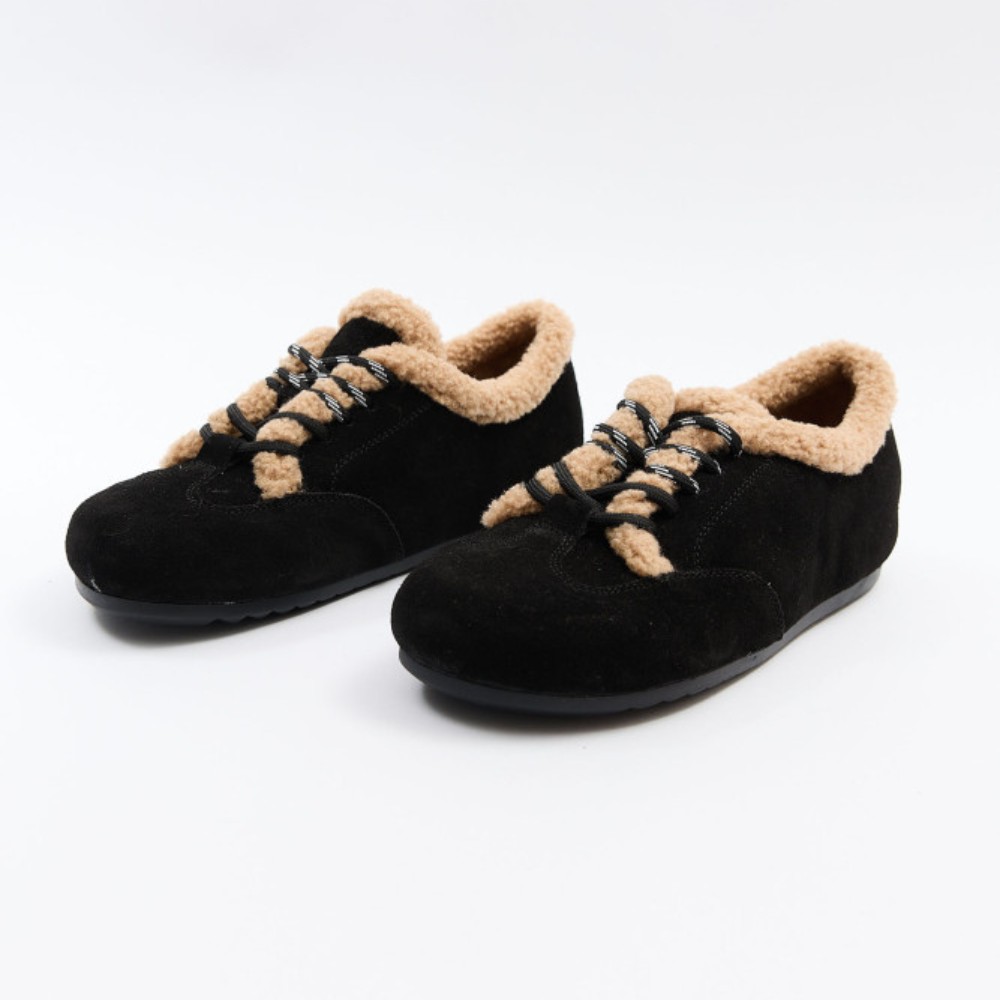 Жіночі зимові чорні кеди Anna Lucci 205040 202454 205152 jnm556a black 6048 з хутром, натуральна замша