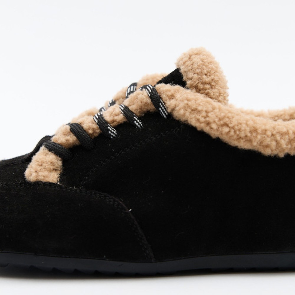 Жіночі зимові чорні кеди Anna Lucci 205040 202454 205152 jnm556a black 6048 з хутром, натуральна замша