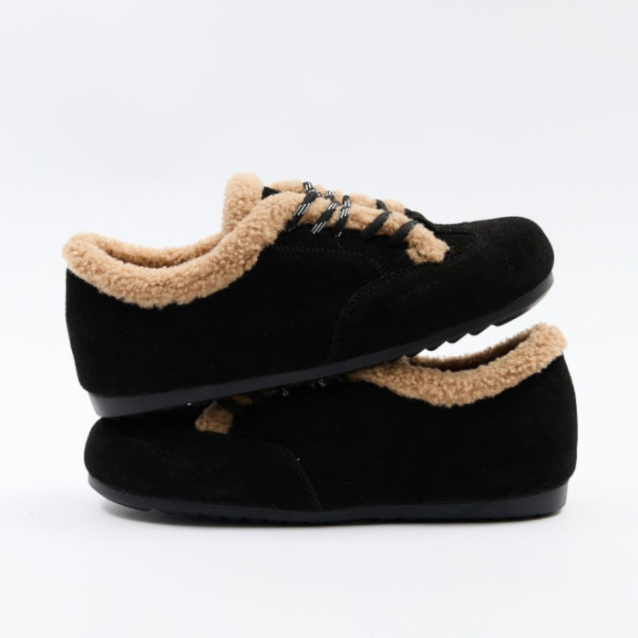 Женские зимние чёрные кеды Anna Lucci 205040 202454 205152 jnm556a black 6048 с мехом,