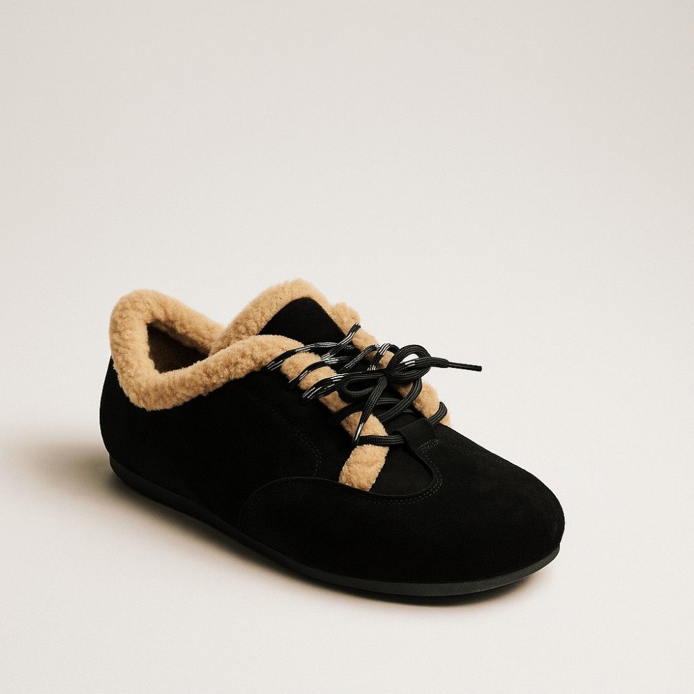 Жіночі зимові чорні кеди Anna Lucci 202454 205152 jnm556a black 6048 з хутром, натуральна замша